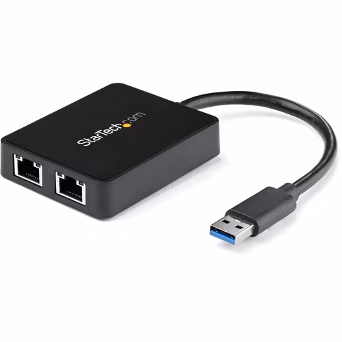 Adaptador Ethernet StarTech USB 3.0 doble puerto Gigabit RJ45 USB32000SPT